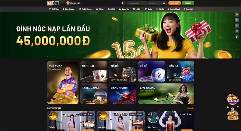 Casino trực tuyến MBET – Trải nghiệm như tại sòng bạc Las Vegas