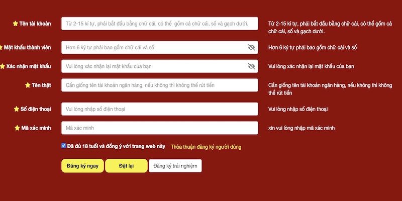 Hướng dẫn đăng ký Vnbet77