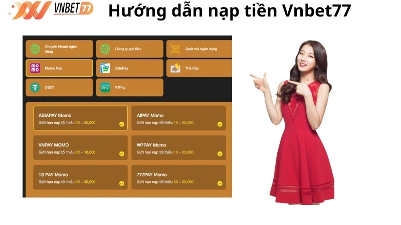 Nạp tiền Vnbet77 là thao tác quan trọng được quan tâm