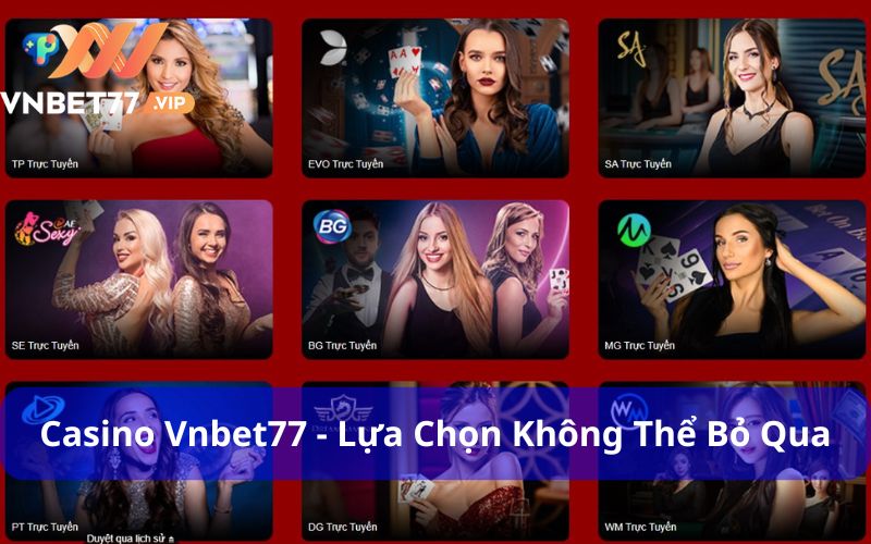 Casino online Vnbet77 với nhiều game bài kinh điển