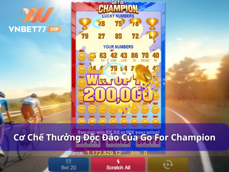 Cơ chế thưởng độc đáo của Go For Champion